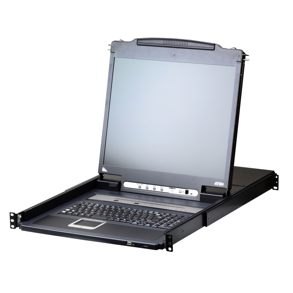 CL-5716IM Консоль управління з KVM-перемик.,16 портів, PS/2, USB, VGA, LCD 17", IP CL-5716IM Консоль управління з KVM-перемик.,16 портів, PS/2, USB, VGA, LCD 17", IP