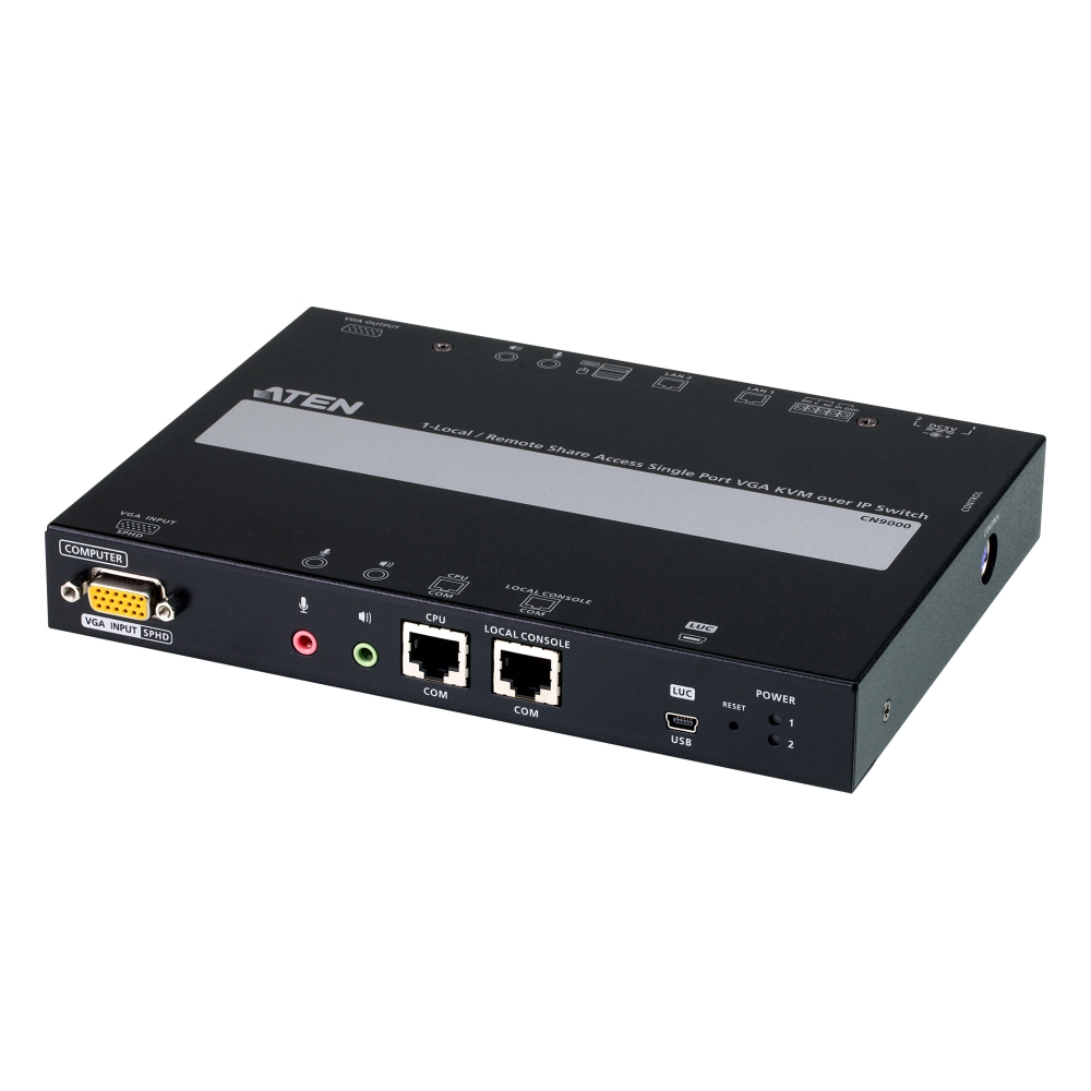 CN9000 KVM-перемикач з доступом по IP та підтримкою 1-локального/віддаленого сеансу спільної роботи CN9000 KVM-перемикач з доступом по IP та підтримкою 1-локального/віддаленого сеансу спільної роботи