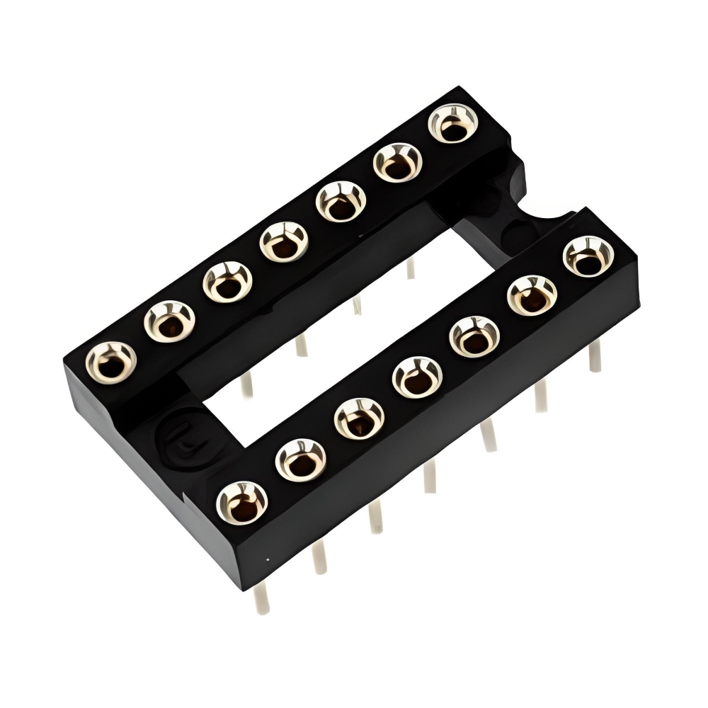 SCSM-14 Панелька DIP цангова 14 контактів, вузька SCSM-14 Панелька DIP цангова 14 контактів, вузька