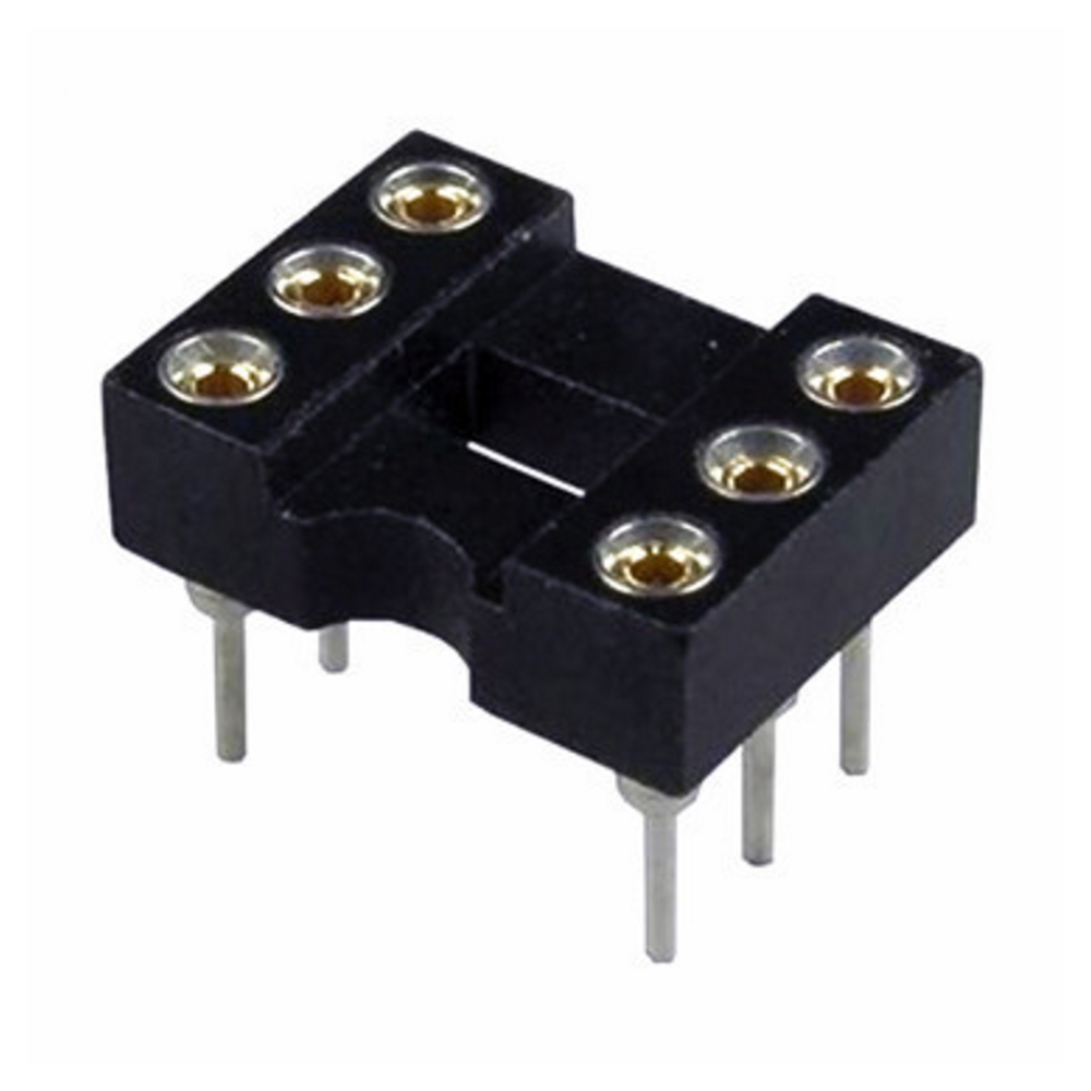 SCSM-6 Панелька DIP цангова 6 контактів, вузька SCSM-6 Панелька DIP цангова 6 контактів, вузька