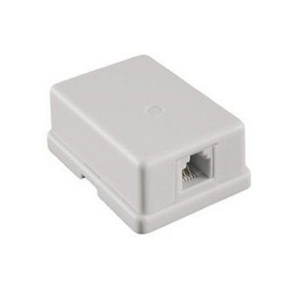 TJC-6P4C Розетка телефонна біла RJ-12 TJC-6P4C Розетка телефонна біла RJ-12