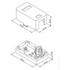 BK14 Коробка монтажна для зовнішньої розетки RJ-45 BK14 Коробка монтажна для зовнішньої розетки RJ-45