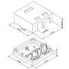 BK24 Коробка монтажна для зовнішньої розетки 2хRJ-45 BK24 Коробка монтажна для зовнішньої розетки 2хRJ-45