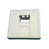 FPLS-74 Вставка для розетки 1 порт (RJ-12, RJ-45) 45х45 мм, тип французький