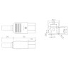 AC-102K Розетка на кабель, 3 контакти, 250В 10А