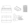 H/HU2.5-4-T2 Корпус до HU2.5-4, крок 2,5 мм, розетка на кабель  4 контакти (серія 5264)