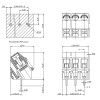 KLS2-103-5.00-02P Клемник 2 контакти на плату, 300В 10А, крок 5,0 мм, кутовий 45° (DG103-5.0)