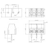 KLS2-127-5.00-03P Клемник 3 контакти на плату, 300В 10А, крок 5,0 мм (DG127-5.0)