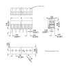 MB332-381M02 Клемник 2 контакти на плату, 300В 10А, крок 3,81 мм