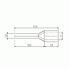 PIN-1.25 Клема тип "I" l= 17,6 мм на дріт 0.5-1.0 мм2, неізольована, 100 шт PIN-1.25 Клема тип "I" l= 17,6 мм на дріт 0.5-1.0 мм2, неізольована, 100 шт