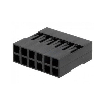 H/BLD-12 Корпус BLD-12, крок 2.54мм, розетка на кабель дворядна