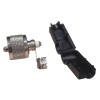 UHF-S58PR Роз'єм UHF вилка на кабель RG-58, кутовий, пластиковий корпус UHF-S58PR Роз'єм UHF вилка на кабель RG-58, кутовий, пластиковий корпус