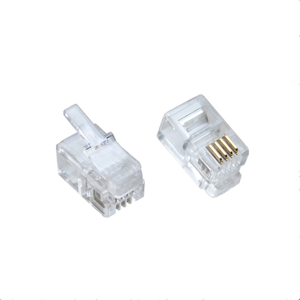 TP3-4P4C Вилка 4Р4С (RJ-22) для телефонної трубки TP3-4P4C Вилка 4Р4С (RJ-22) для телефонної трубки