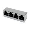 TS3012S Розетка 8P8C 1x4 на плату, екран.