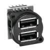 CP30090 Роз'єм USB розетка на блок, подвійний, тип А, CLIFF CP30090 Роз'єм USB розетка на блок, подвійний, тип А, CLIFF