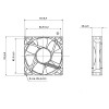 FD9225D12HS Вентилятор 92х92х25 мм, 12В, 0,28А, 105.4 м3/г, 38.4 db FD9225D12HS Вентилятор 92х92х25 мм, 12В, 0,28А, 105.4 м3/г, 38.4 db