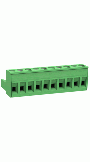 ETB41100G000 Клемник розривний 10 контактів на дріт, 300В 10A, крок 5,08 мм