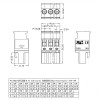 GSP001B-5.08-4P-11-00A(H) Клемник розривний вертикальний 4 контакти на дріт, 300В 15A, крок 5,08 мм (2EDGKB)