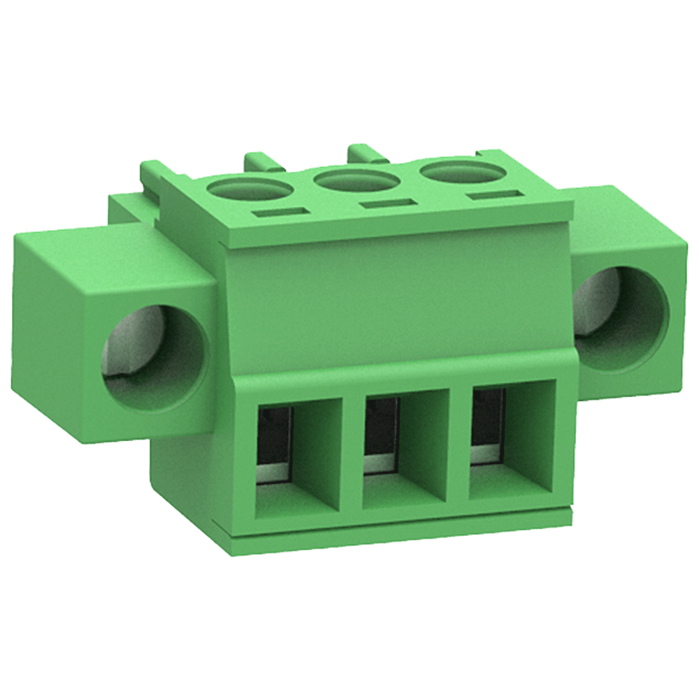GSP002W-3.5-03P-11-00A(H) Клемник розривний 3 контакта на дріт з кріпленням, 300В 8A, крок 3,5 мм GSP002W-3.5-03P-11-00A(H) Клемник розривний 3 контакта на дріт з кріпленням, 300В 8A, крок 3,5 мм