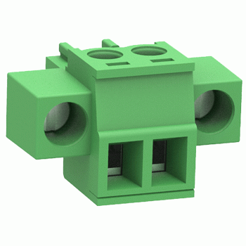 GSP002W-3.5-02P-11-00A(H) Клемник розривний 2 контакта на дріт з кріпленням, 300В 8A, крок 3,5 мм