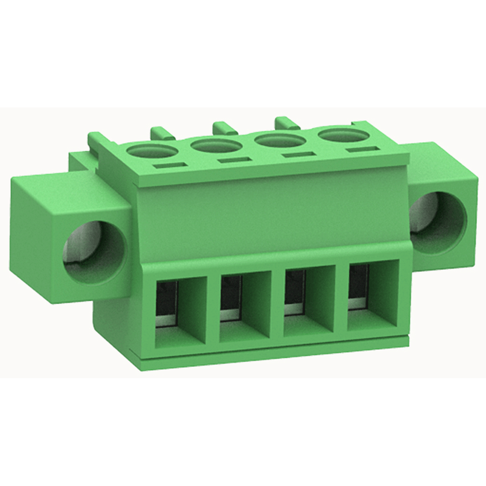 GSP002W-3.5-04P-11-00A(H) Клемник розривний 4 контакта на дріт з кріпленням, 300В 8A, крок 3,5 мм GSP002W-3.5-04P-11-00A(H) Клемник розривний 4 контакта на дріт з кріпленням, 300В 8A, крок 3,5 мм