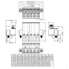 GSP001ZW-5.08-18P Клемник розривний 18 конт. на дріт, крок 5,08 мм, вертикальний, з кріпленням GSP001ZW-5.08-18P Клемник розривний 18 конт. на дріт, крок 5,08 мм, вертикальний, з кріпленням