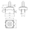 SWT-9 Кнопка тактова, 12x12 мм, 12В 0.05А SWT-9 Кнопка тактова, 12x12 мм, 12В 0.05А