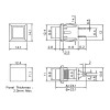PSW-9A/C Кнопка квадратна, 11х13 мм, (125B 1A), кріплення защіпка, без фіксації, НЗ-контакти PSW-9A/C Кнопка квадратна, 11х13 мм, (125B 1A), кріплення защіпка, без фіксації, НЗ-контакти