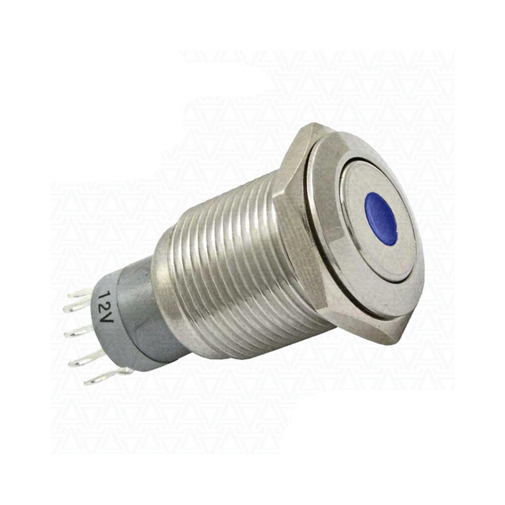 PW2-F1DB-12 Кнопка кругла, d=16 мм,1 гр.3 конт., 250В 0.5А, підсв. крапка (бл.), кріп.гайка, без фік PW2-F1DB-12 Кнопка кругла, d=16 мм,1 гр.3 конт., 250В 0.5А, підсв. крапка (бл.), кріп.гайка, без фік