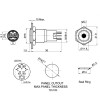 PW2-F1DB-12 Кнопка кругла, d=16 мм,1 гр.3 конт., 250В 0.5А, підсв. крапка (бл.), кріп.гайка, без фік PW2-F1DB-12 Кнопка кругла, d=16 мм,1 гр.3 конт., 250В 0.5А, підсв. крапка (бл.), кріп.гайка, без фік