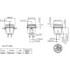 R13-527B2LR Перемикач кнопковий, 20A, 12В, IP65, червоний R13-527B2LR Перемикач кнопковий, 20A, 12В, IP65, червоний